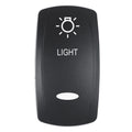 Pacer Actuator  LIGHT fV Series Contura Switches  Black  Laser Etched TopBottom Light EV2LELT