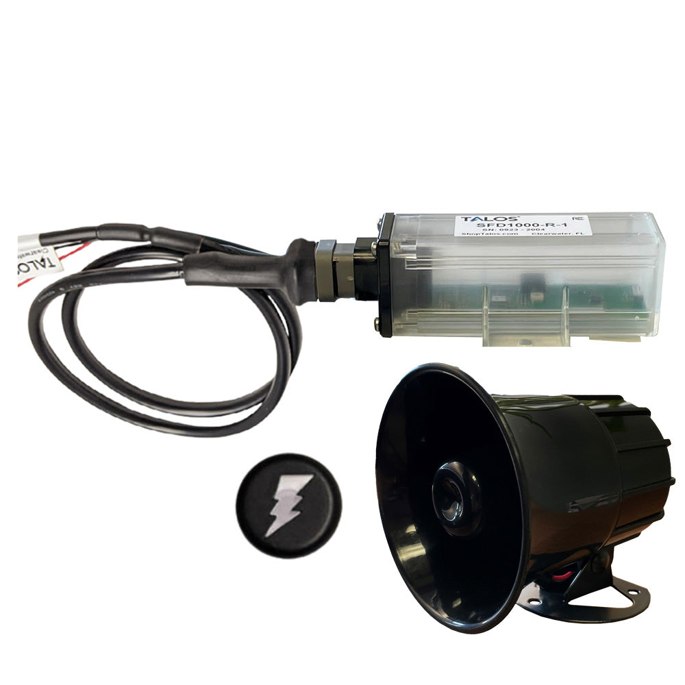 TALOS Remote Housing Lightning Detection System w20 Cable  External Horn  Black Round Indicator  45 Horn Cable